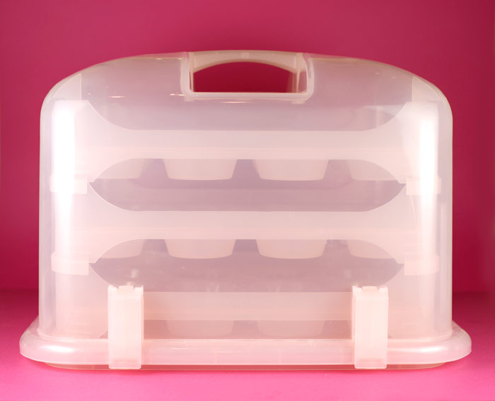 Translucent Dome 10.4 Diameter Inside Cover Pies HelloCupcake Portable Cake and Cupcake Carrier / Storage Container or Other Desserts Perfect for Transporting Cakes Cupcakes Purple 