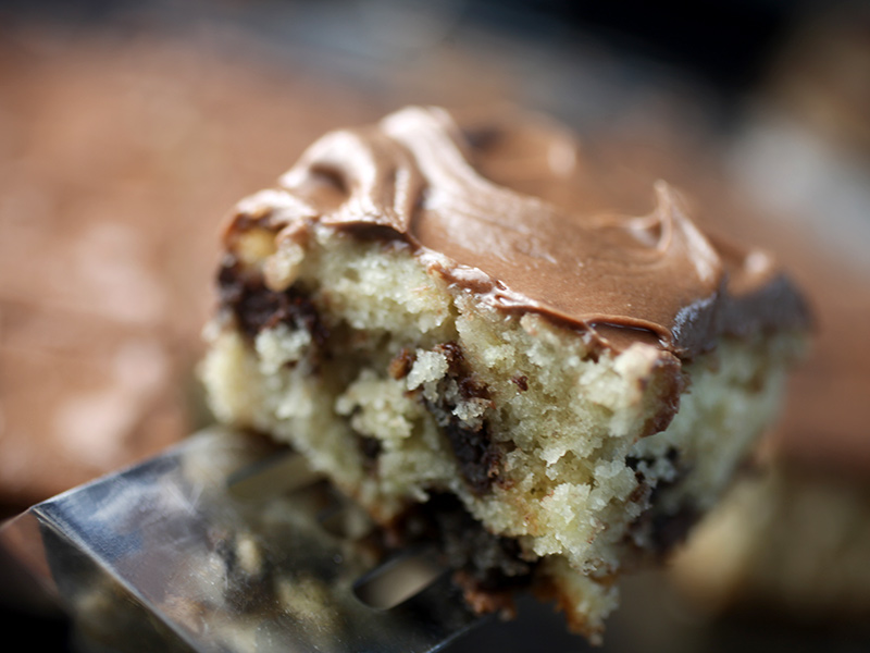 Chocolate Chunk Banana Snack Cake