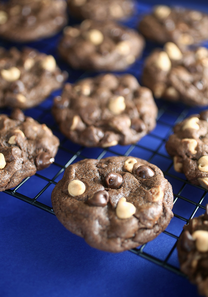 Chocolate and Peanut Butter Chip Cookies – bakerella.com