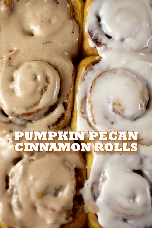 Pumpkin Pecan Cinnamon Rolls