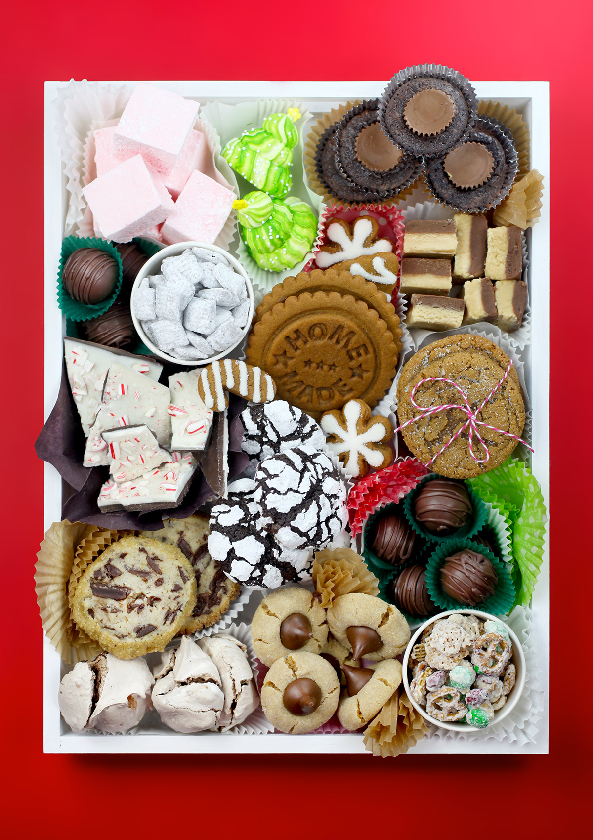 Christmas cookie top tray bags