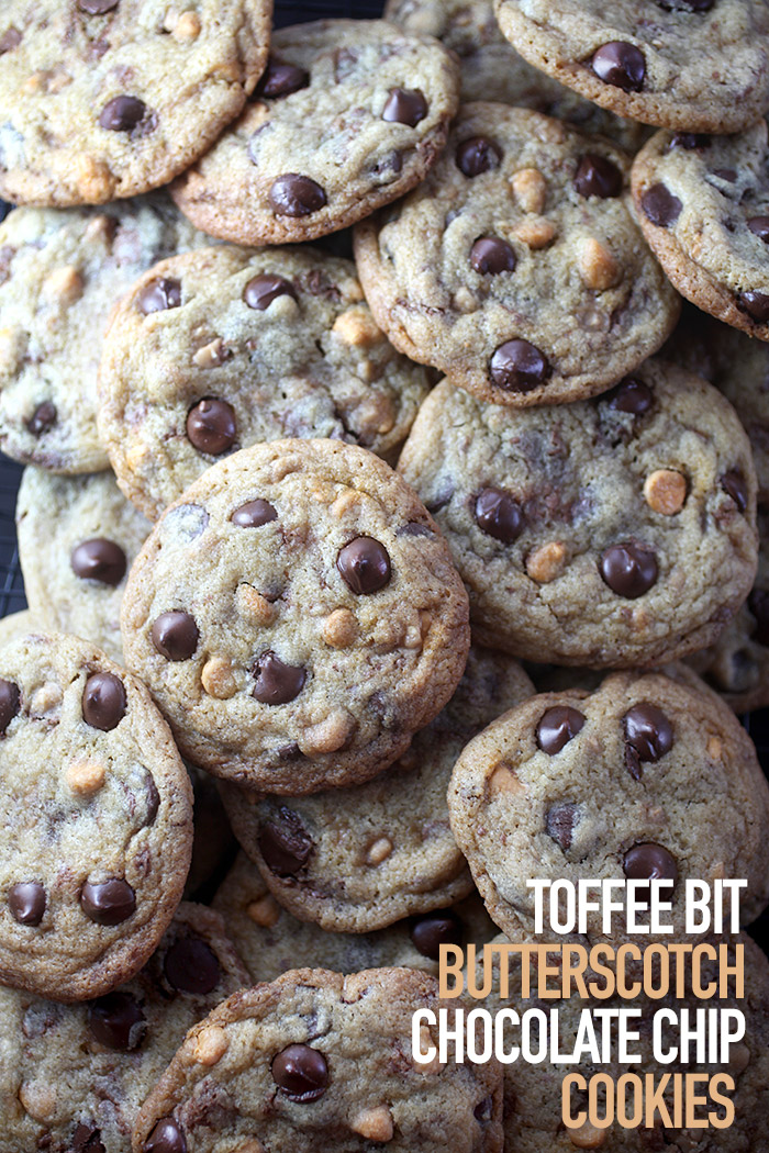 Toffee Bit Butterscotch Choc Chip Cookies