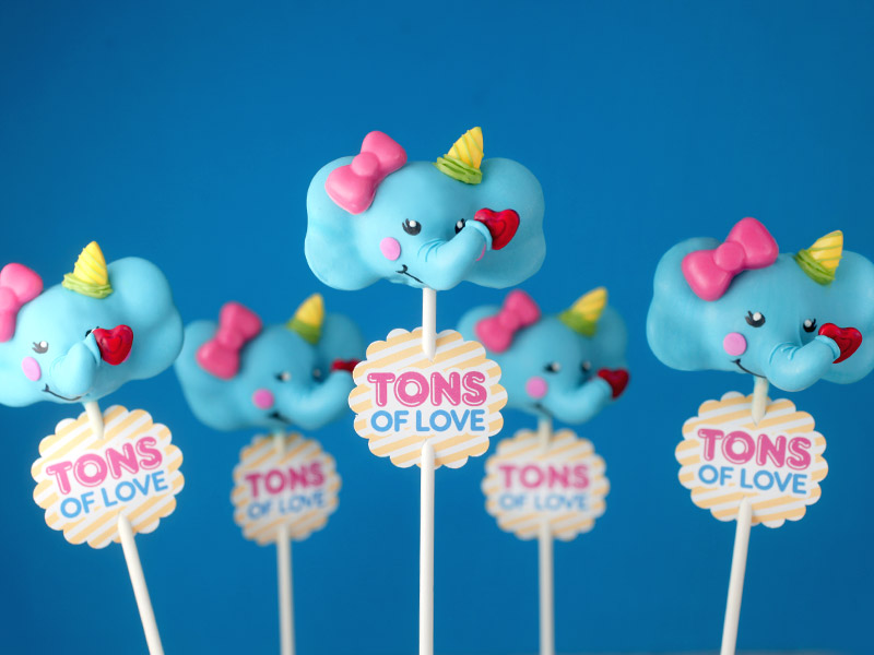 Elephant Cake Pops