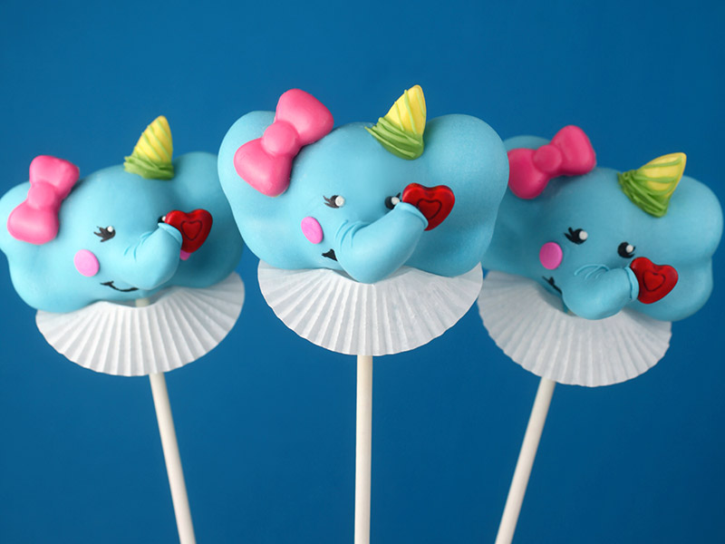 Circus Elephant Cake Pops