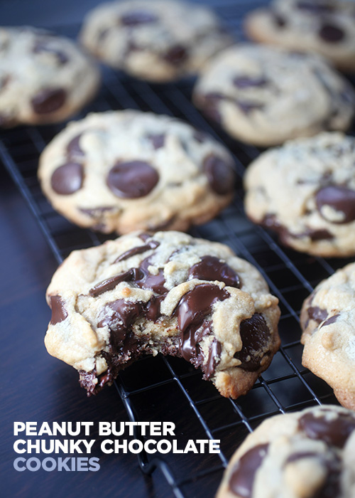 Peanut Butter Chunky Chocolate Cookies