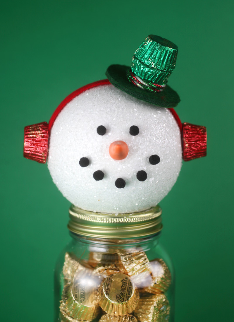 Reese's Snowman Candy Jars