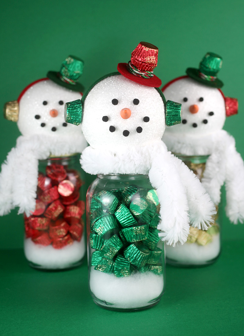 Snowman Candy Jars