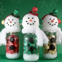 Snowman Candy Jars