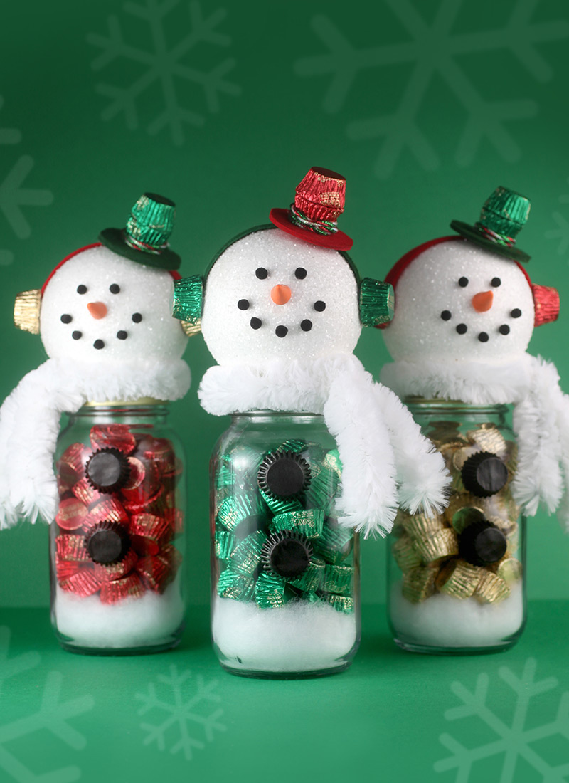 Snowman Candy Jars