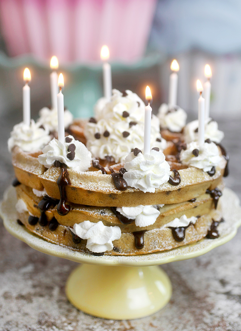 Chocolate Chip Waffle Cake