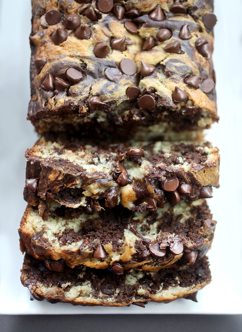 Chocolate Marbled Banana Bread