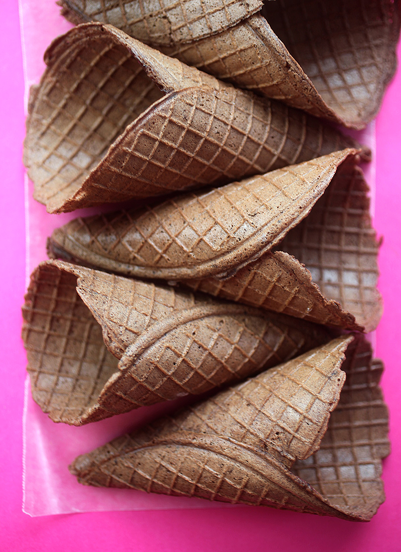 Chocolate Waffle Cones