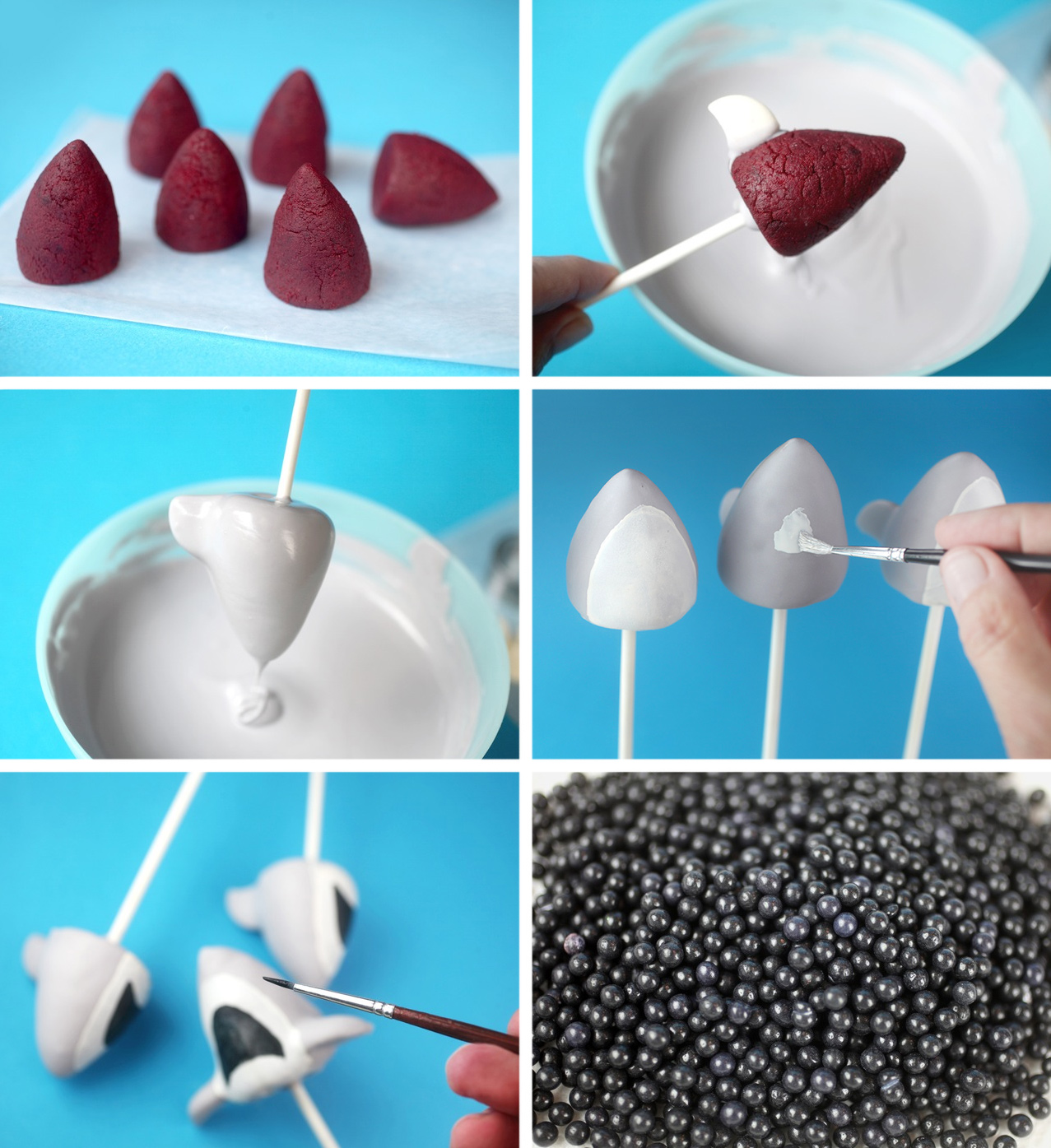 Jaws Cake Pop Steps