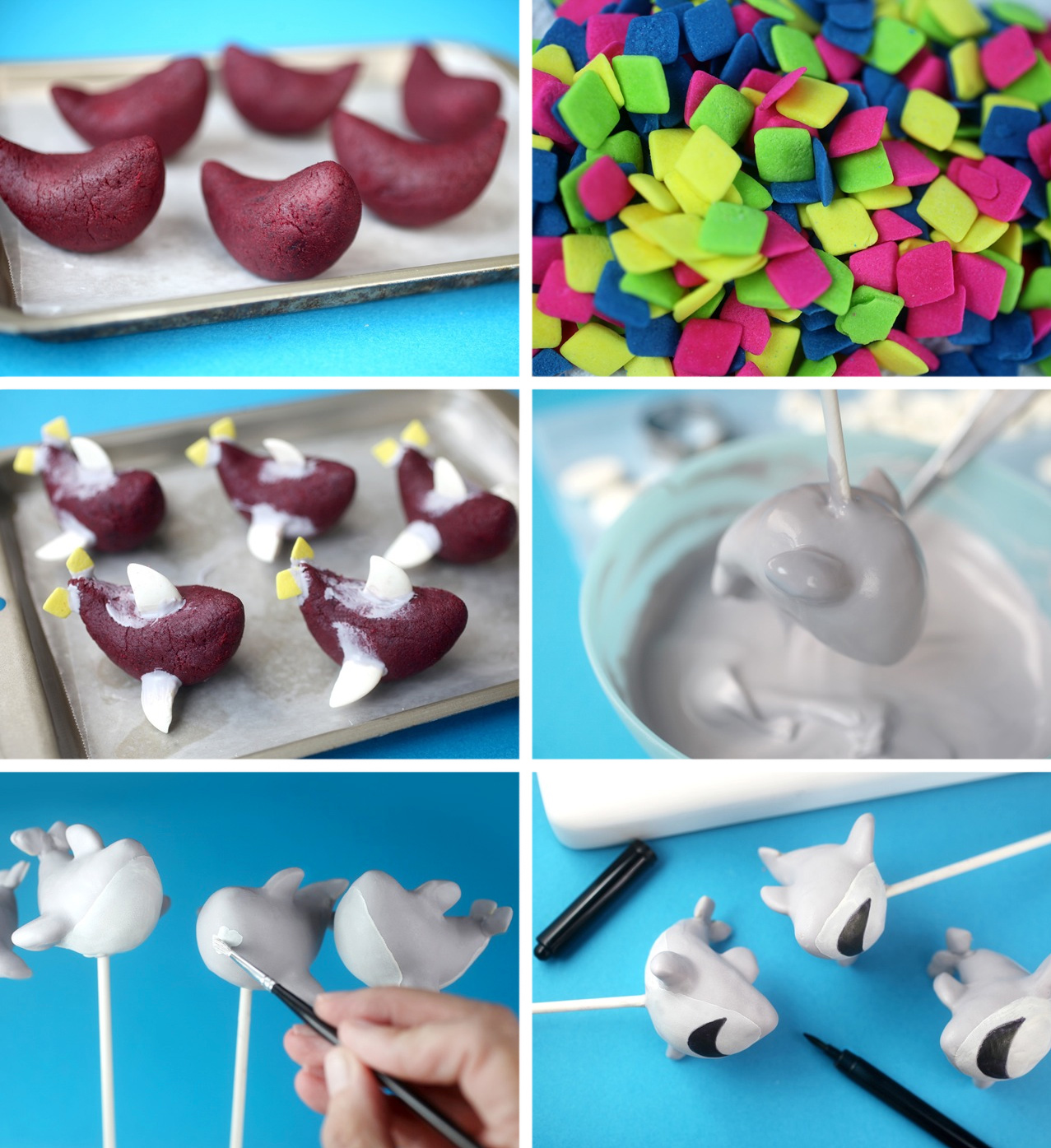 Shark Cake Pop Steps