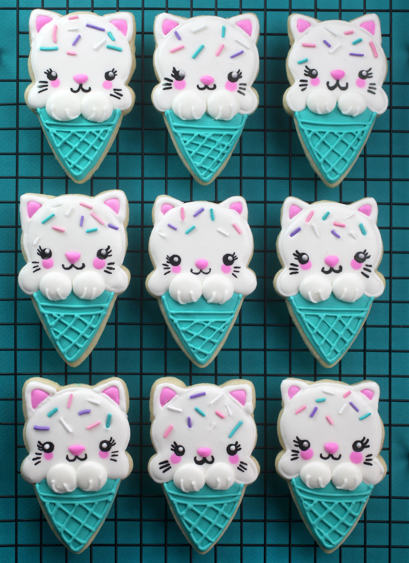 Kitty Cone Cookies