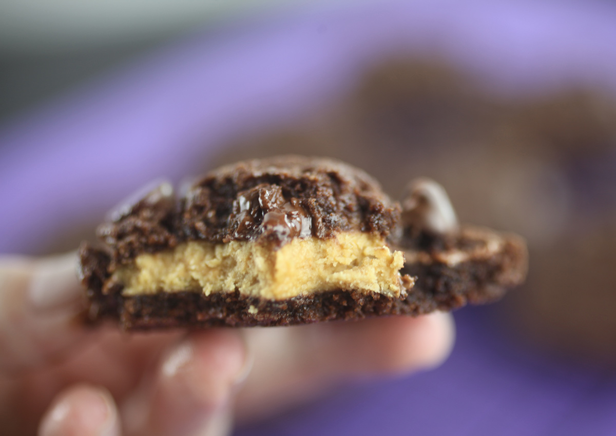 Peanut Butter Cup Stuffed Cookie