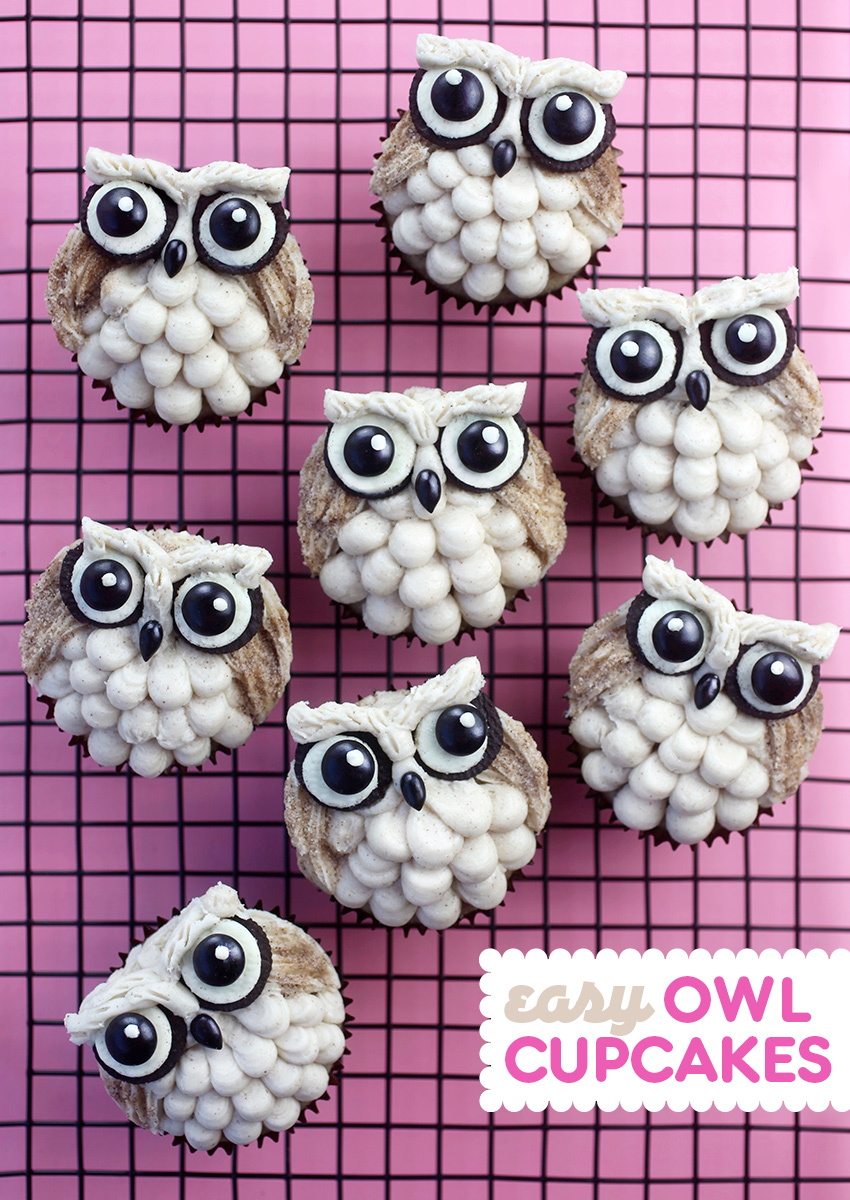 Easy Owl Cupcakes