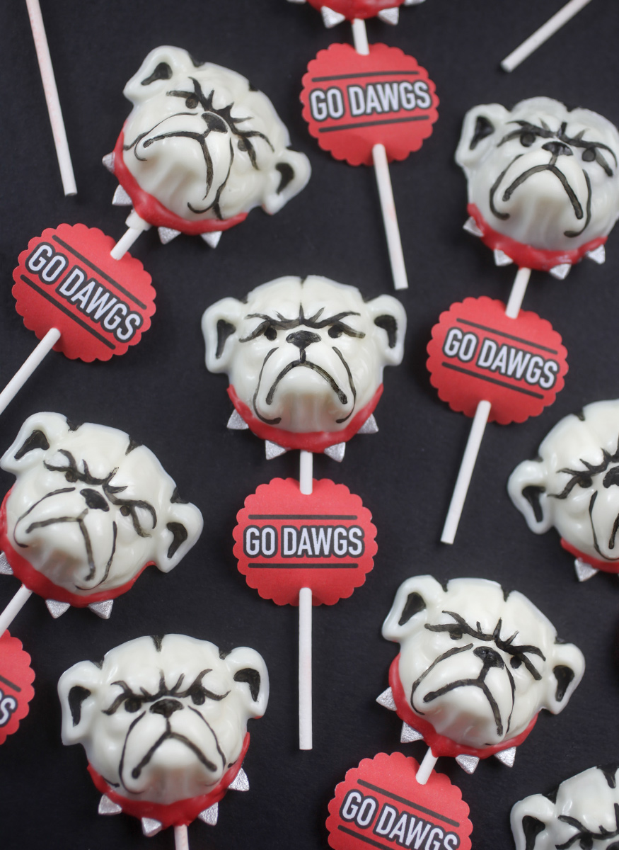 Georgia Bulldog Cake Pops