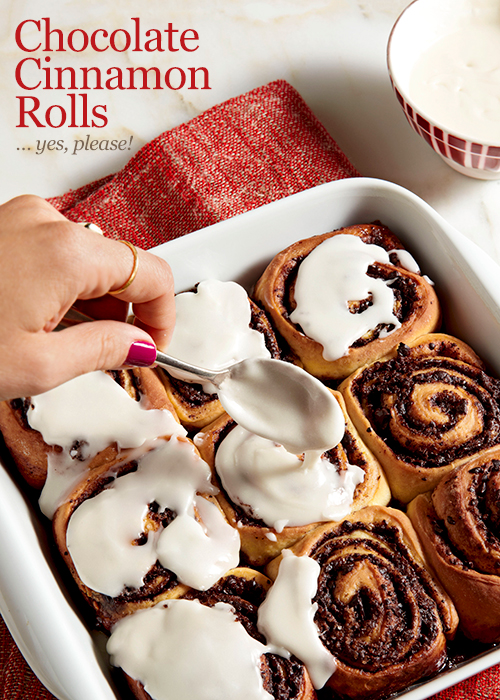 Say Good Morning with these Chocolate Cinnamon Rolls