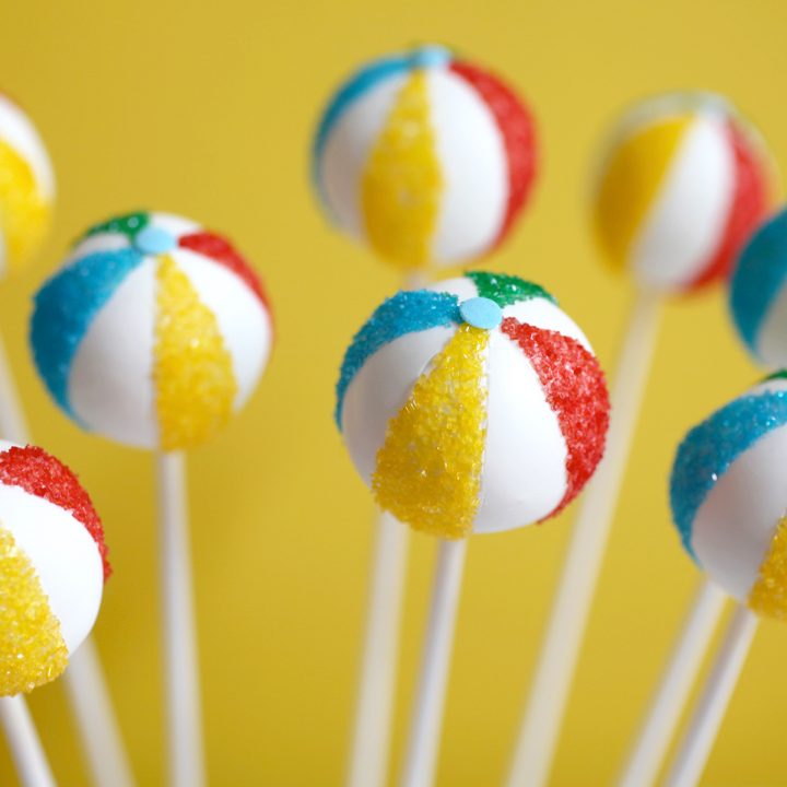 Beach Ball Cake Pops