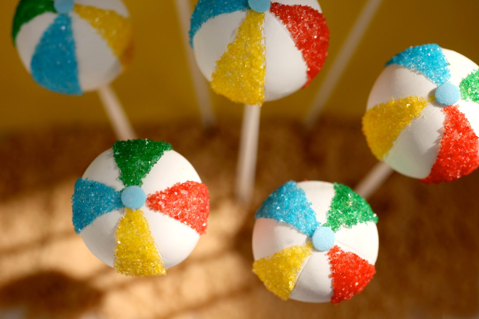 Beach Ball Cake Pops Bakerella