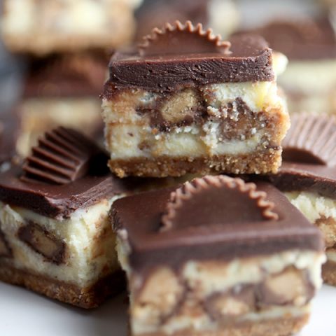 Peanut Butter Cup Cheesecake Bars