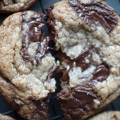 Salted Caramel Hazelnut Chocolate Chunk Cookies