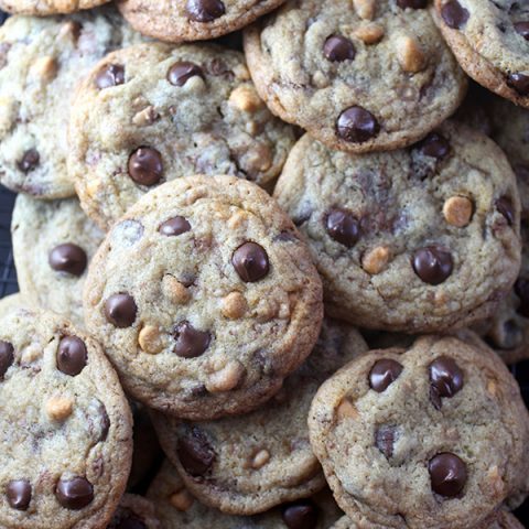 Toffee Bit Butterscotch Chocolate Chip Cookies