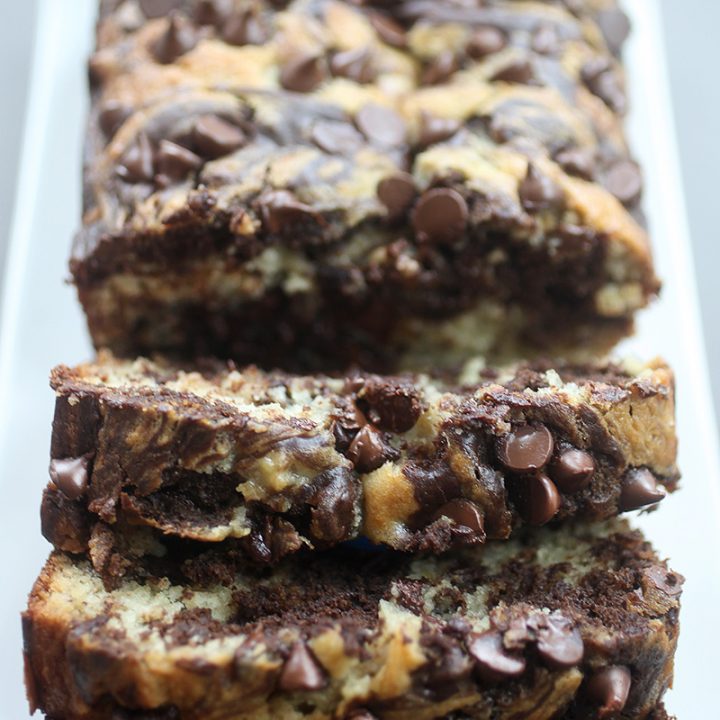 Chocolate Marbled Banana Bread