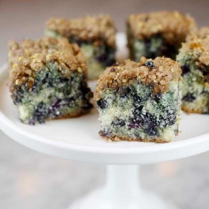 High Country Wild Blueberry Buckle Coffee Cake with Streusel Topping