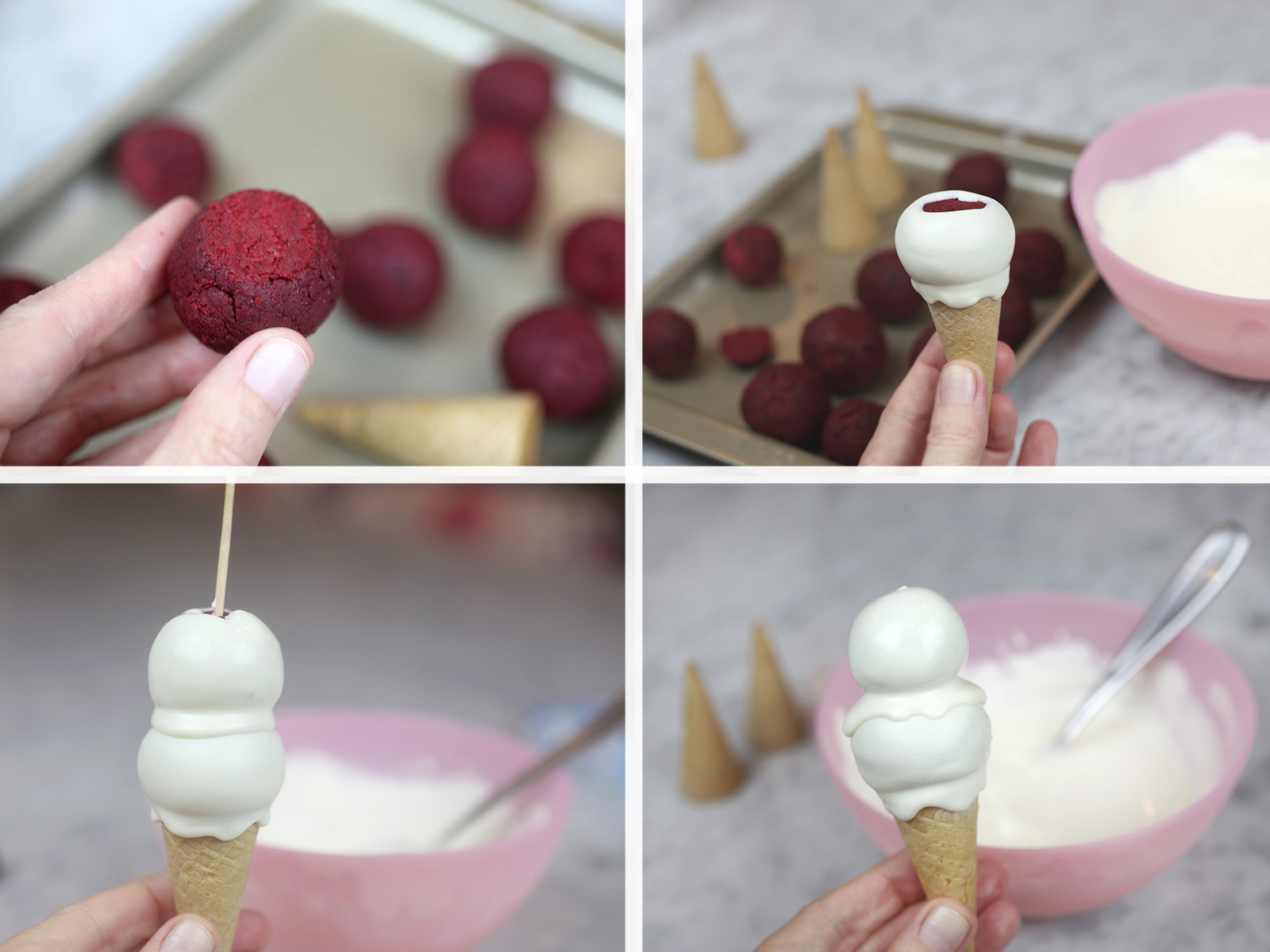 Snowy Cone Cake Pops Bakerella