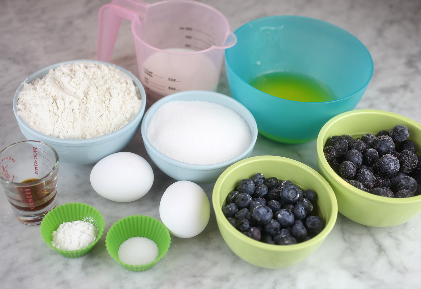 Blueberry Muffin Ingredients