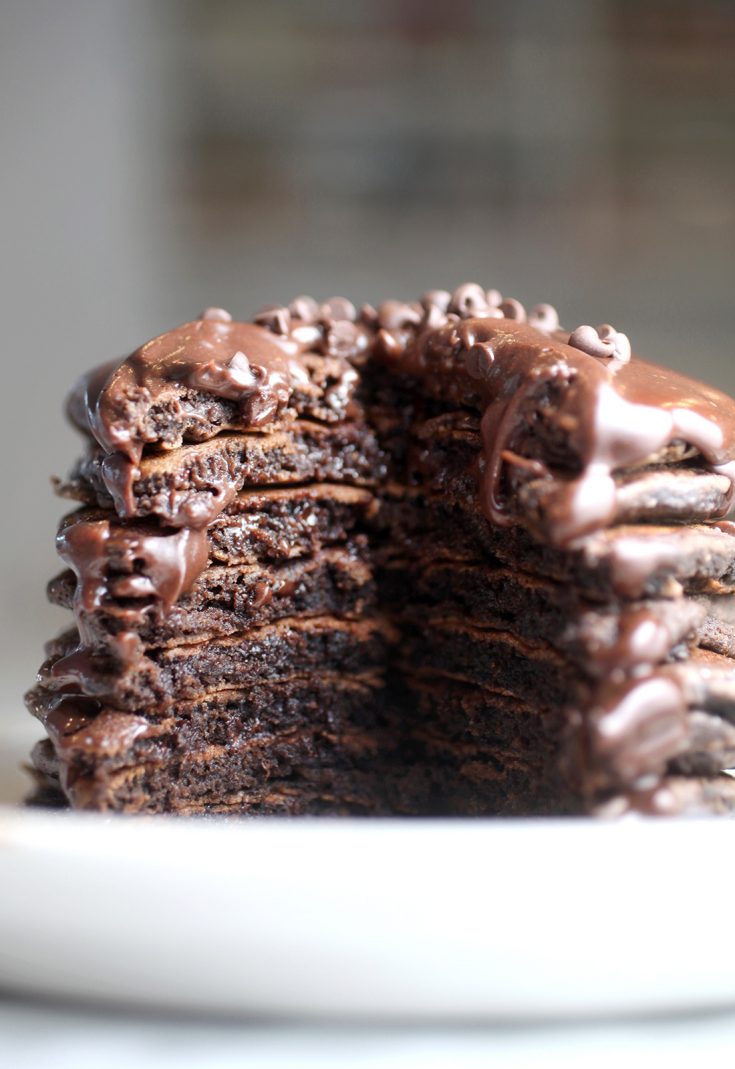 Decadent Double Chocolate Pancakes - Bakerella