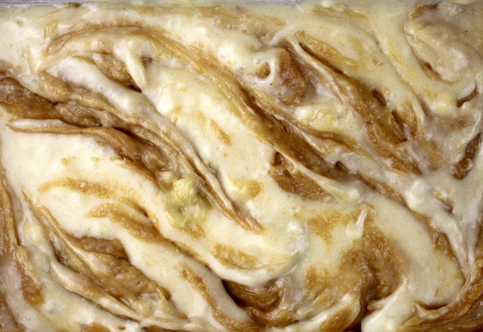 Peanut Butter Banana Bread Swirled Batter