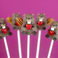 Beaver Cake Pops for Valentine's Day