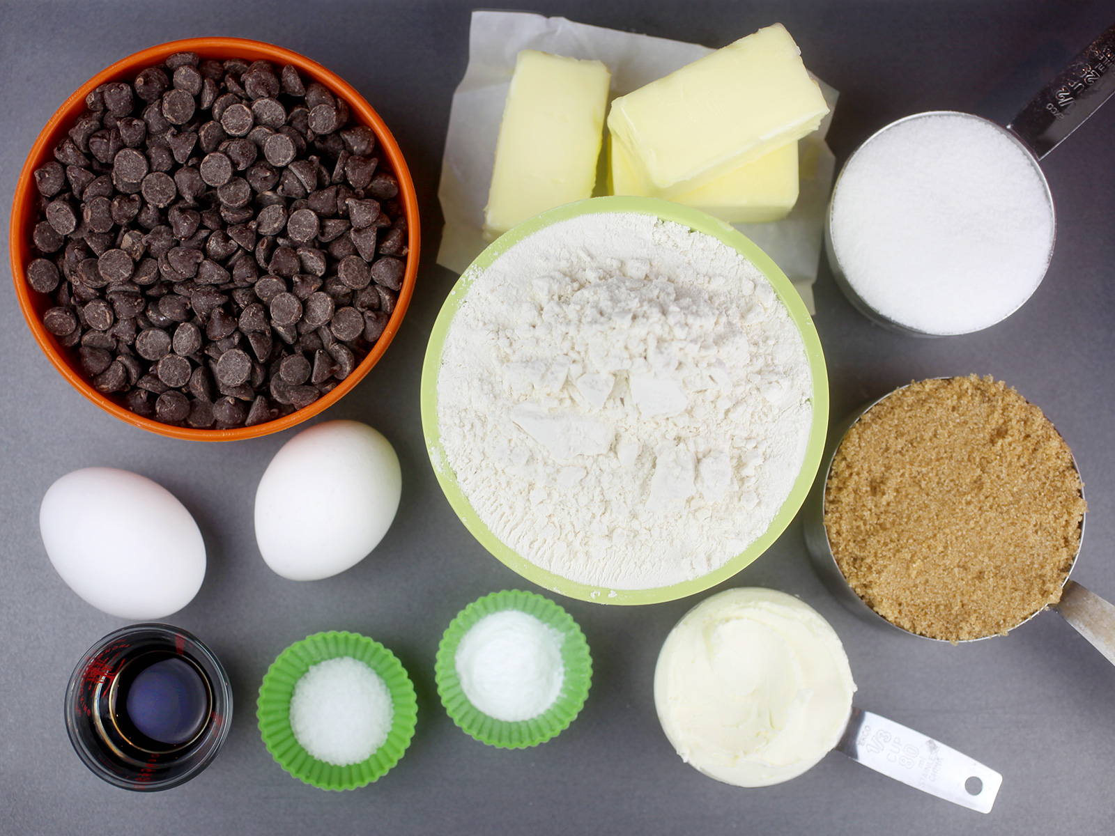 Cream Cheese Chocolate Chip Cookie Ingredients