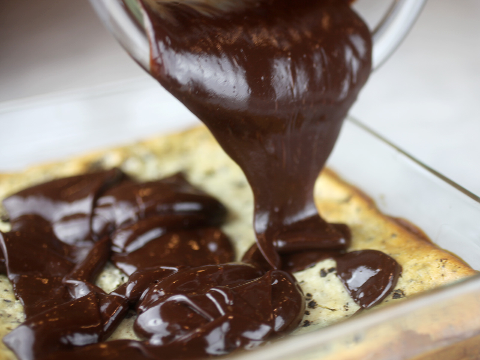 Pouring Chocolate Ganache