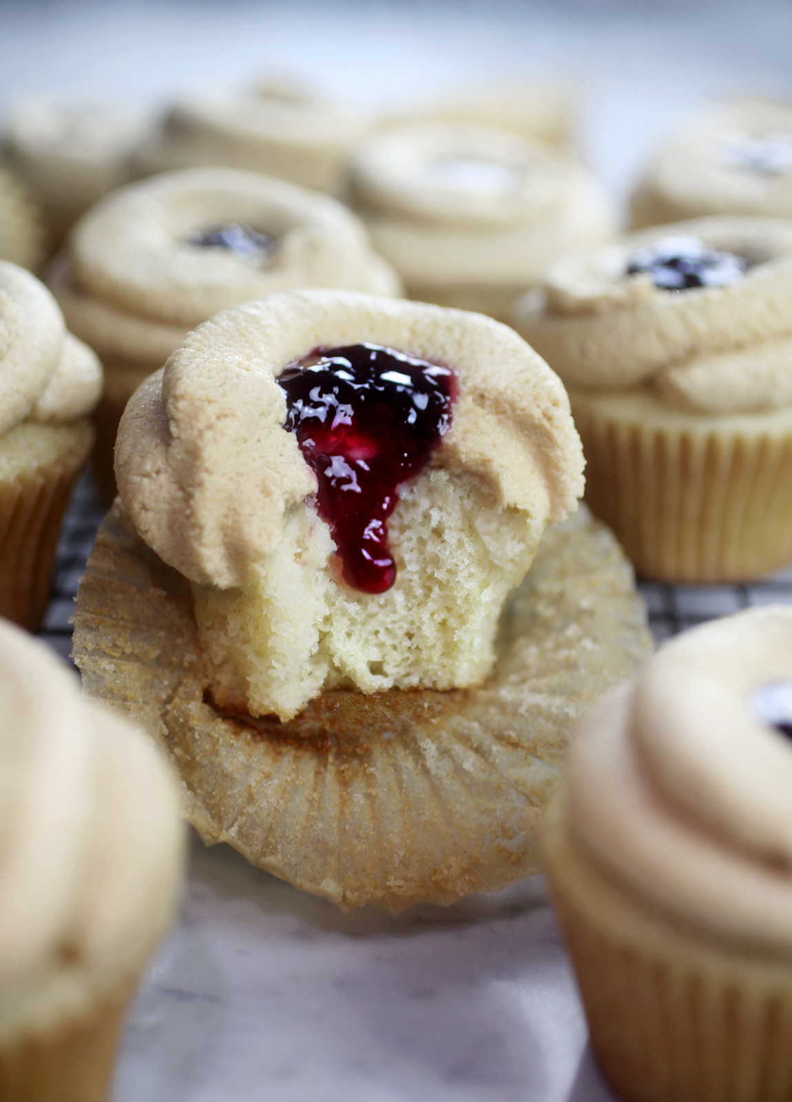 Peanut Butter and Jelly Cupcakes