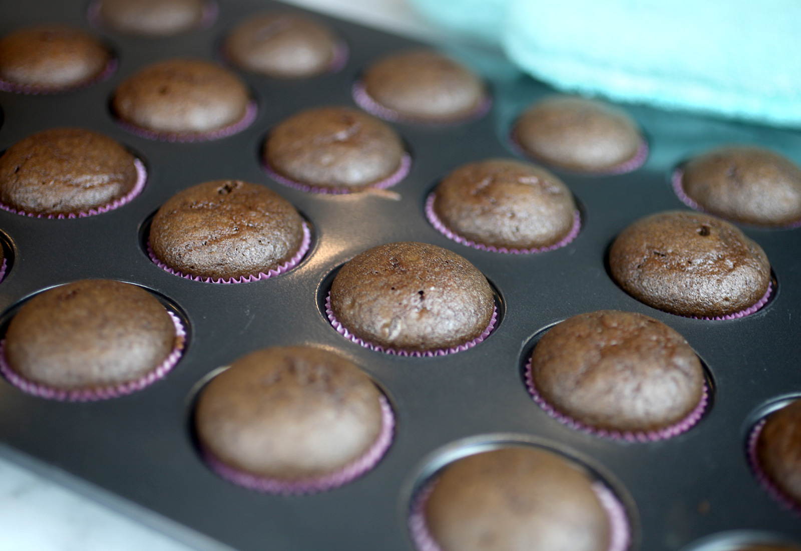 Miniature Chocolate Cupcakes