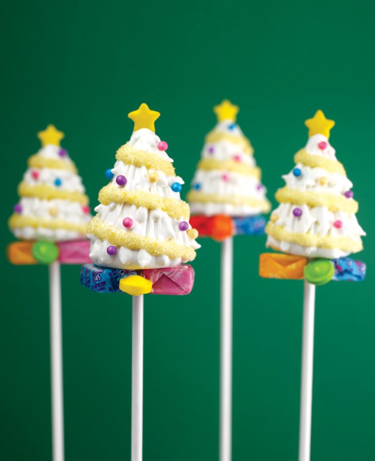 Cheery Christmas Tree Cake Pops - Bakerella