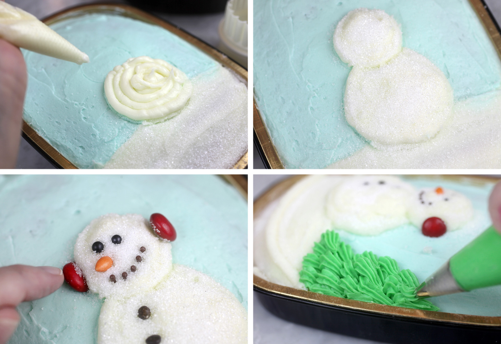 Decorating Snowmen Snack Cakes