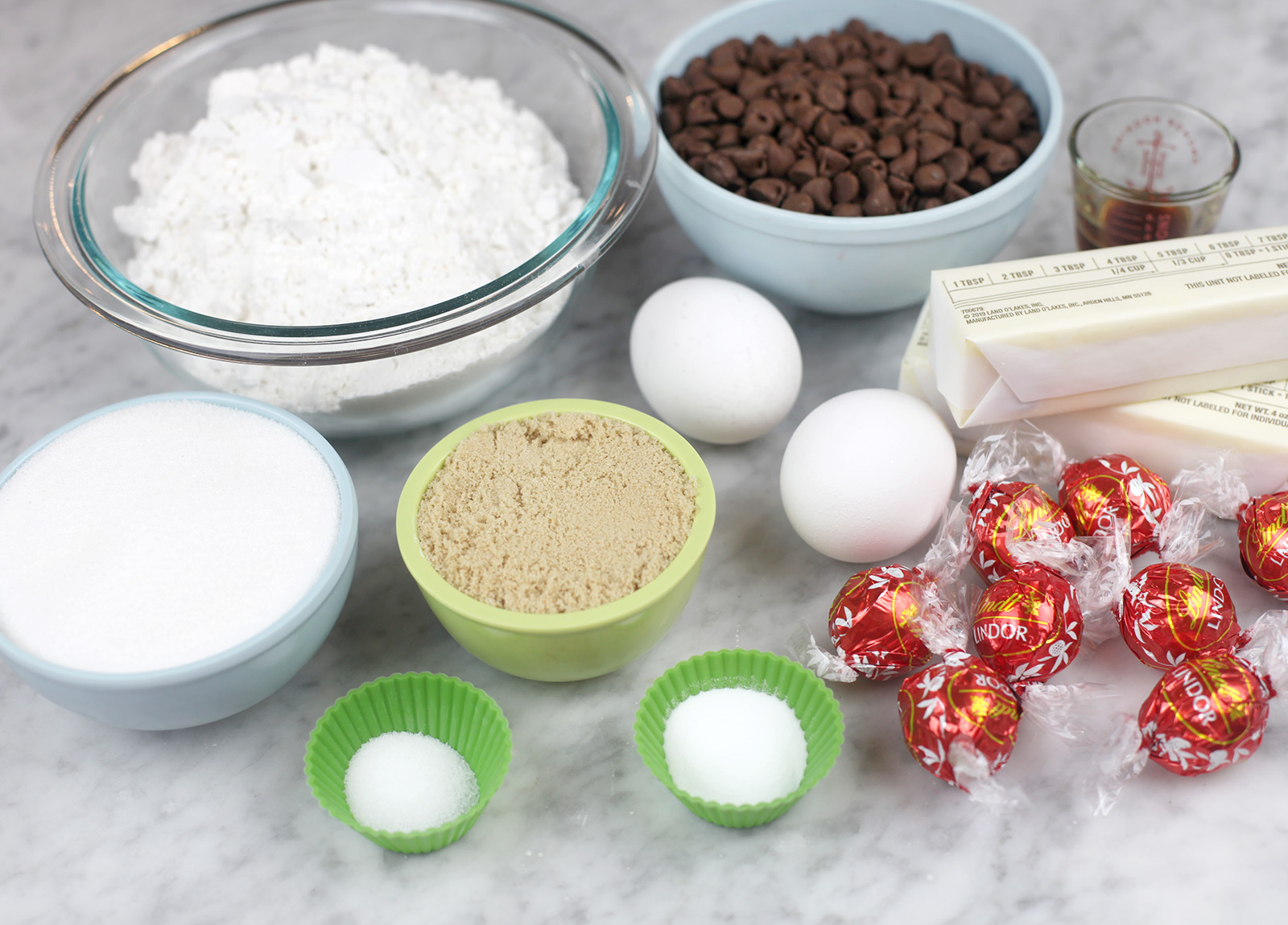 Ingredienser for melkesjokoladetrøffelkake